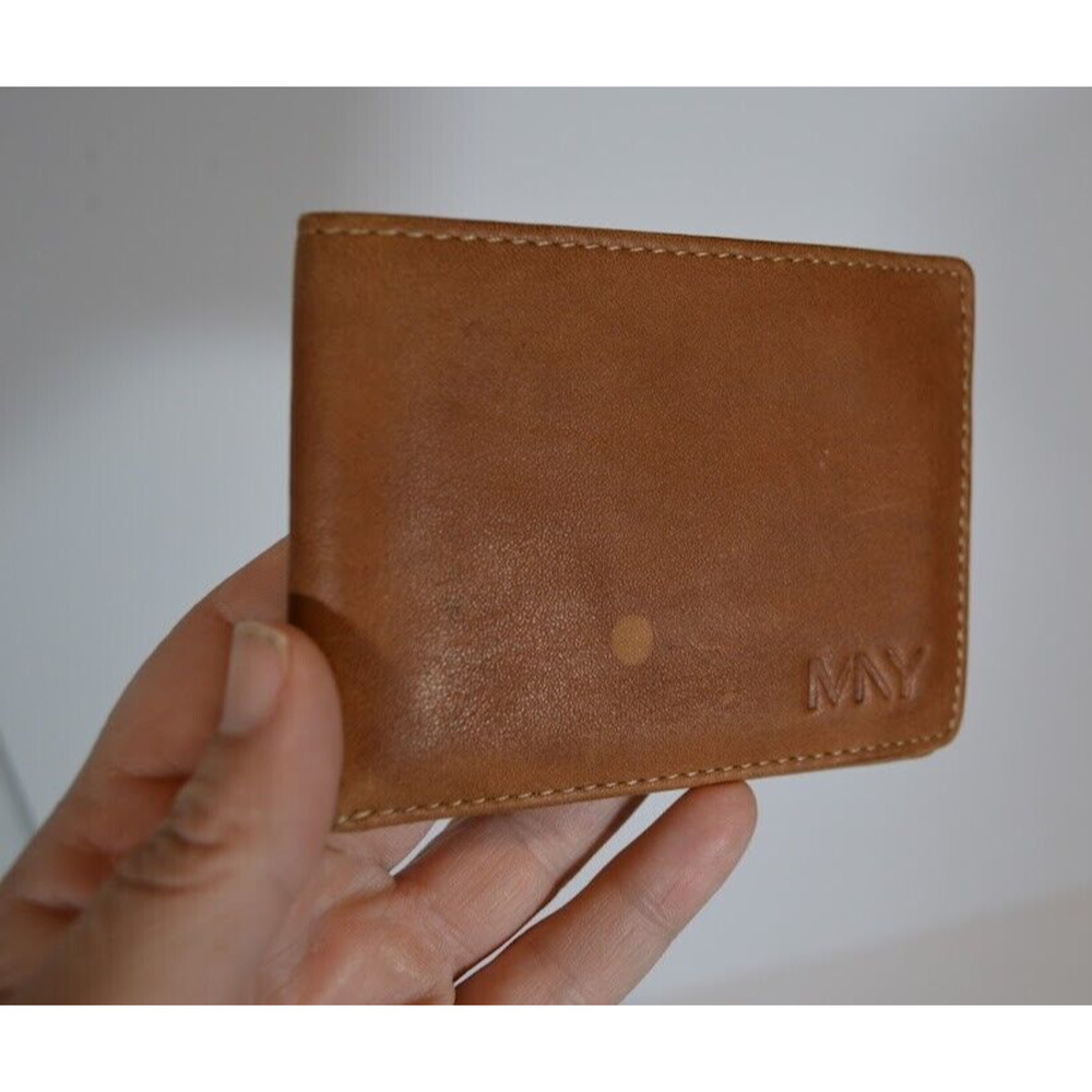 Marc New‎ York Genuine Leather Bifold Wallet Andrew Marc Camel Whiskey Color